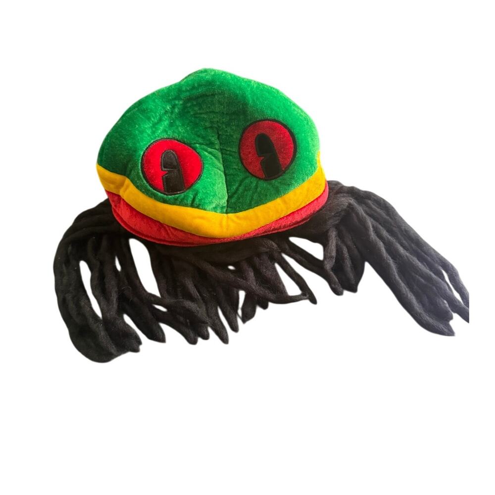 Rainforest‎ Cafe Adjustable Rasta Cap Hat Dreadlock Souvenir